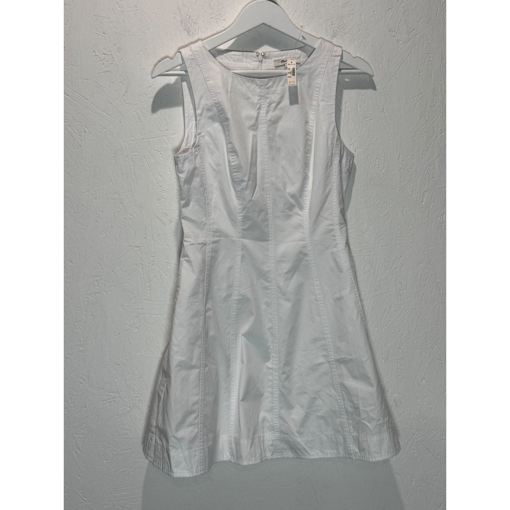 Madewell Rylee Mini Dress White Cotton Sleeveless A-Line OA338 Size 0 NEW